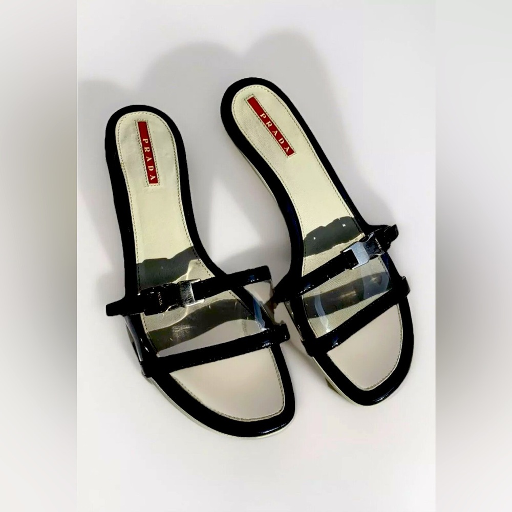 Vintage Prada Kitten Heels For Women Size 38/9 US. Circa 95-00. Well Maintained.